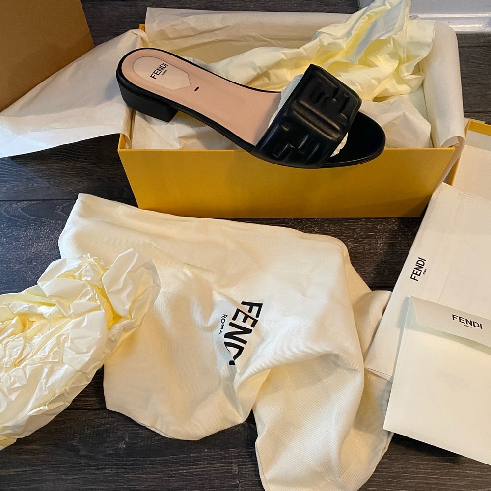Fendi Logo Sandals